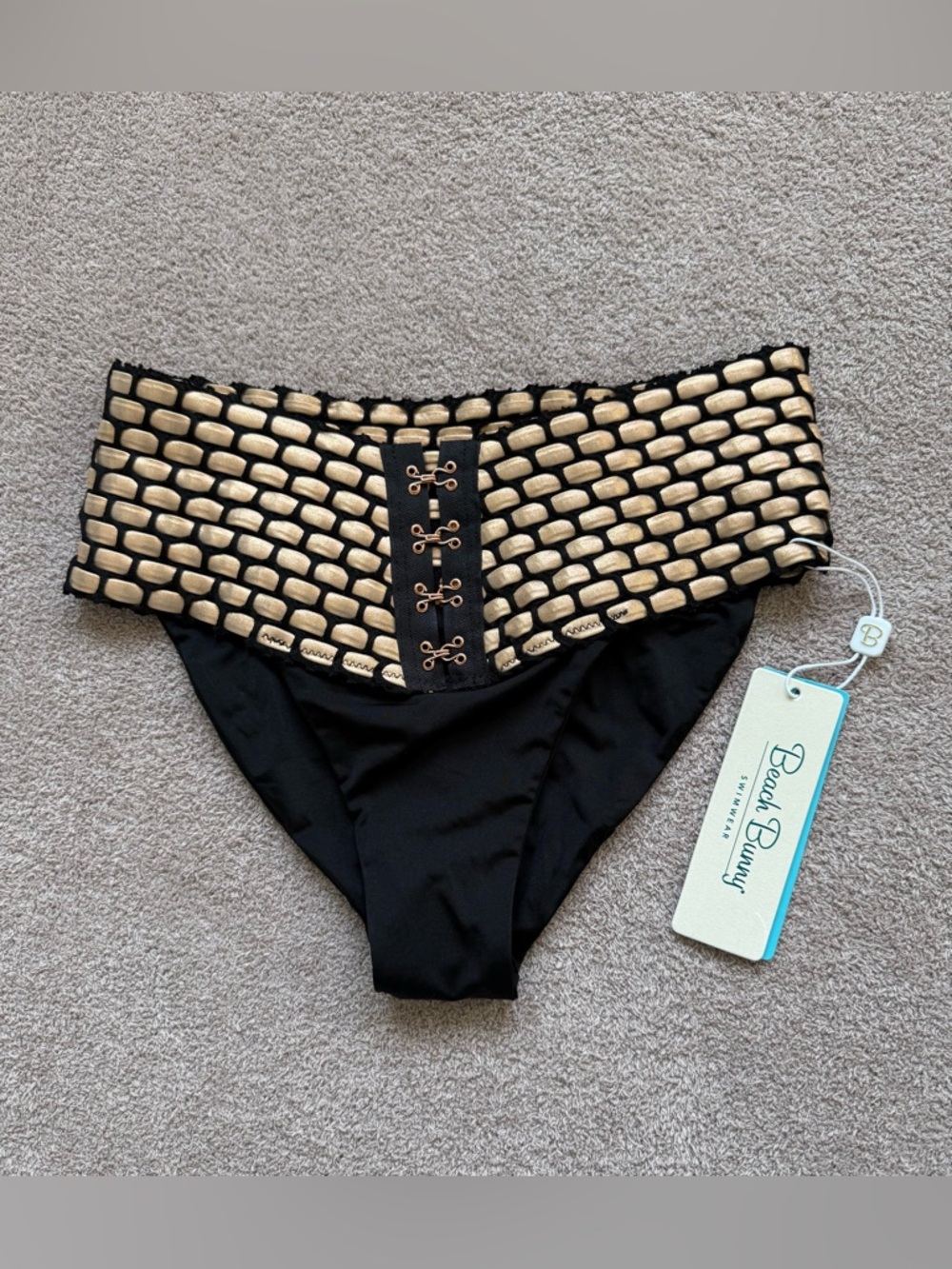 NEW - Beach Bunny - KIRA High Waist Bottom - Black